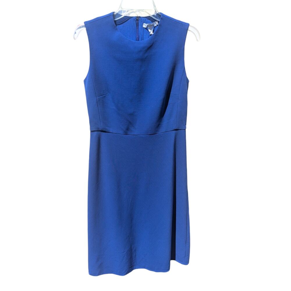 Max Mara Giara Sleeveless A-line Stretch Crepe Dress Royal Blue sz 10